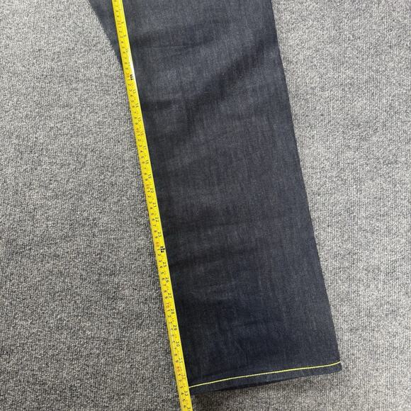 VTG Y2K COOGI Jeans Big Embroidered Spell Out 3D Knit Pattern Baggy Size 36x34 - Picture 9 of 10